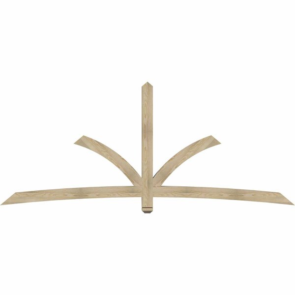 Ekena Millwork Davenport Rough Sawn Timber Gable Bracket, Douglas Fir, 108"W x 45"H x 4"D x 4"F, 10/12 Pitch GBW108X45X0404DAV00RDF - main